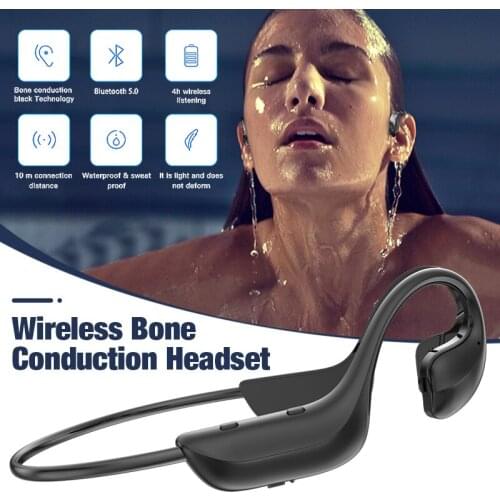New Bone Conduction Headphones Open Ear Bluetooth Headset With Microphone Long Standby Time Sports Earbuds