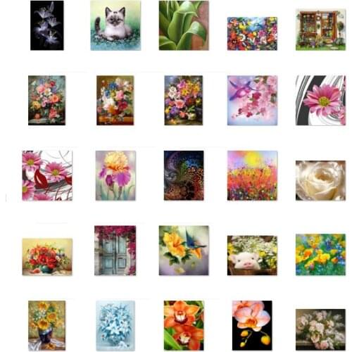 Flowers hoop 15 cross stitch kit people 18ct 14ct UNprinting11ct count print canvas stitches embroidery DIY handmade needlework