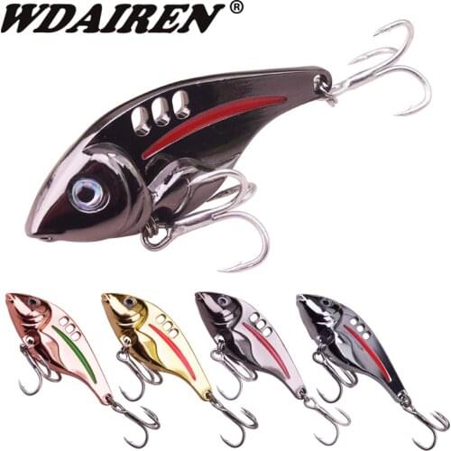WDAIREN Fishing VIB Vibrations Metal Spoon Lures 10g 15g 20g Artificial Hard Bait With Treble Hook Cicada Bass Pesca Tackle