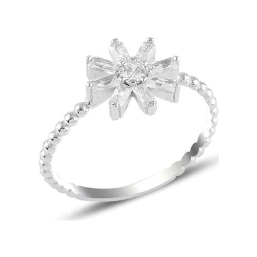 Silver 925 Sterling Zircon Stone Ring