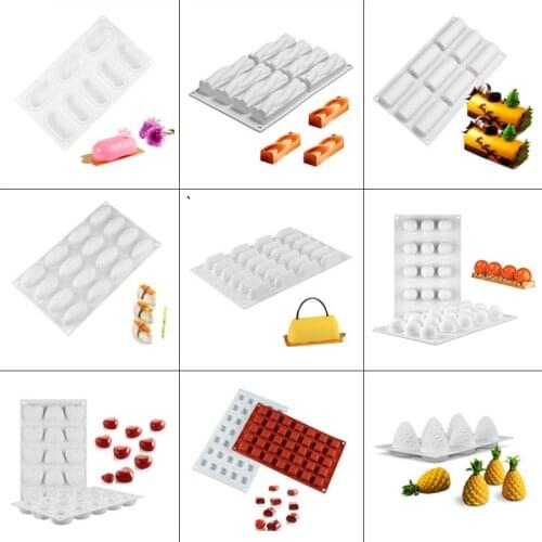 27 / Species cake silicone mold multiple shapes mousse cake chocolate fudge 3D mold French dessert baking mold cake decoration