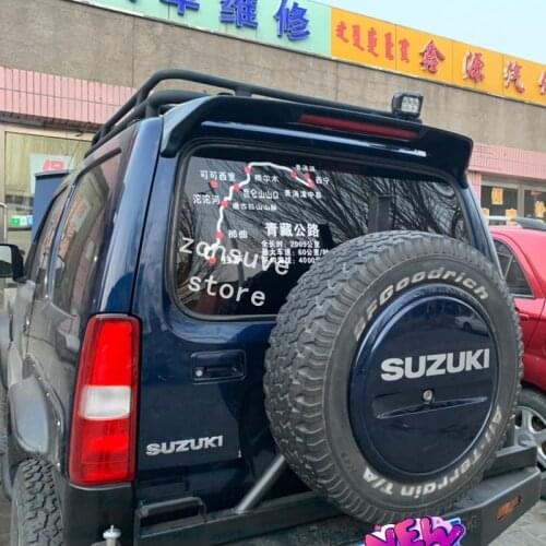 Use For Suzuki Jimny 2007--2016 Year Spoiler ABS Plastic Carbon Fiber Look Rear Trunk Wing Car Body Kit Accessories