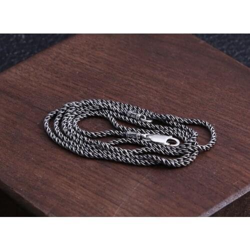 Solid 925 Sterling Silver Necklace Chain Men Women Jewelry gift A4887