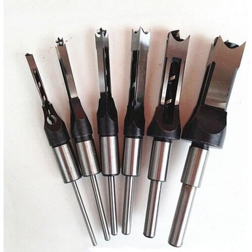 High Speed Steel drill bit Metric Mortising Chisel Woodwork Square Hole Drill Bit Cutter Tool 1/2' 3/8' 5/16' 1/4' wood drill