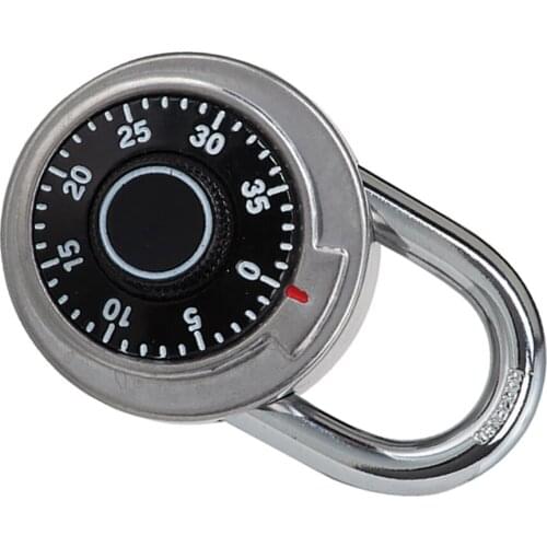 1 pc Rotary Padlock Digit Combination Code Lock Safe Round Dial Number Luggage Suitcase Security Bicycle Suitcase Drawer Cabinet