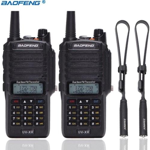 2pcs Baofeng UV-XR Waterproof Walkie Talkie 10W 10KM Long Range high power Portable Two Way Radio uv-9r uv9r+Tactical Antenna
