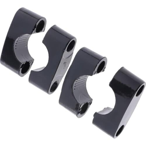 22mm CNC Left/ Right Handlebar Mount Riser Clamp Adaptor for Motorcycle Buggy Black Set of 4