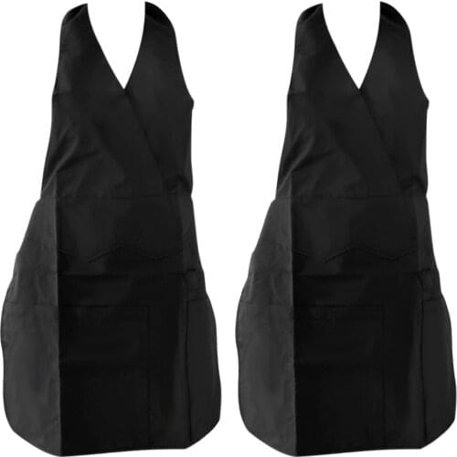 2x Pro Cutting Cape Salon Hairdressing House Cleaning Gardening Apron Black