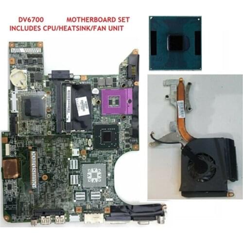 460901-001 set for Intel GM965 Motherboard SET for HP DV6700, Includes CPU/Heatsink/Fan