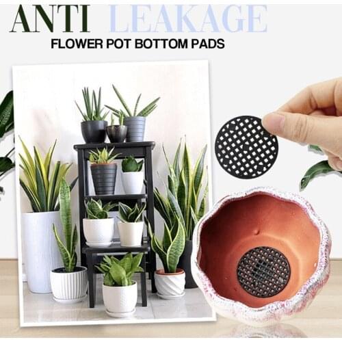 5/10 PCS Anti Leakage Flower Pot Bottom Pads Planting Pot Hole Mesh Pad Round/Square Grid Mat for Preventing Soil Loss JDH88