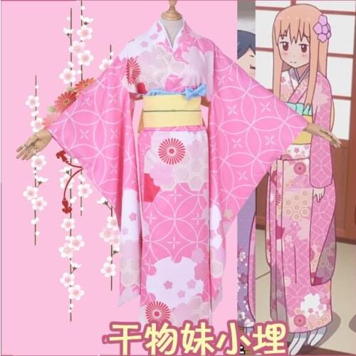 Anime Himouto! Umaru-chan Doma Umaru Flower Kimono Uniform Dress Outfit Cosplay Costumes
