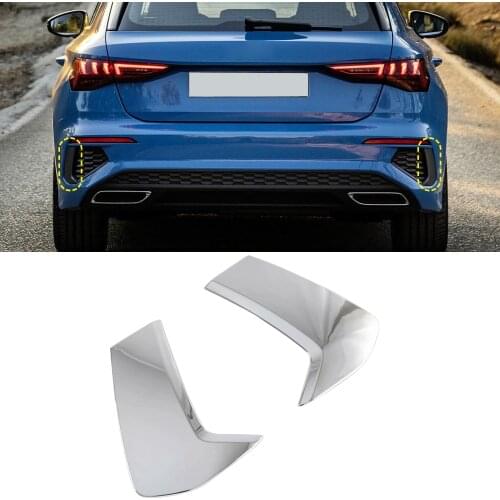 Car Accessories for Audi A3 8Y S line 2020 2021 2022 ABS Chrome Rear Tail Fog Light Side Molding Cover Trim