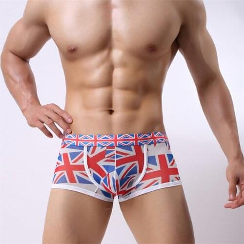 Sexy Print Mens Boxer Boxershorts Mens Relief Panties Fashion Mens Underwear Underwear Classic Plaid Bag Hip Tight Shorts