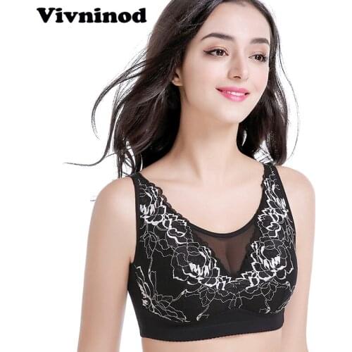 Big Seamless Bra Plus Size Push Up Full Cup Thin Wire Free Minimizer Bras Push Up Bras Plus Large Size Underwear Lace Lingerie