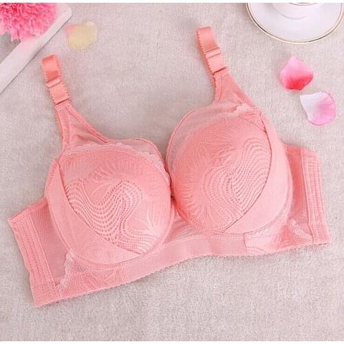 38/85 40/90 42/95 44/100 46/105 48/110 D E F G cup Push up bra plus size braLette thin cotton large cup sexy lace lingerie C3203