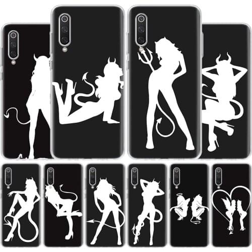 Angel And Devil Sexy Girl Cover Phone Case For Xiaomi Note 10 Mi 11 9 8 CC9 5X 6X 9T 10T A3 Poco X3 NFC F1 Pro Lite + Coque A1 A