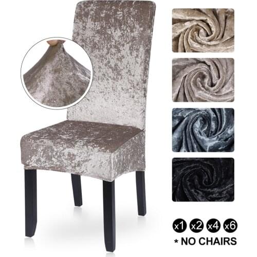 Ice Fleece Dining Room Chair Cover Removable Elastic Banquet Chair Cover Stretchable Seat Slipcovers Wedding Banquet Chair Decor