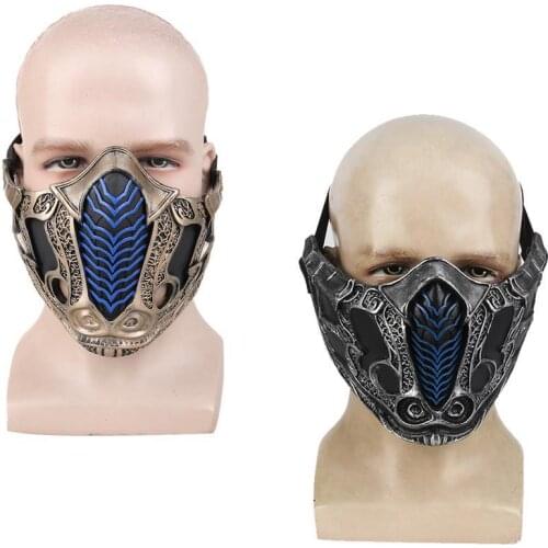 Cosplay Headgear Half Face Masks Game Props Halloween Masks for Costume Mortal Kombat Sub-Zero