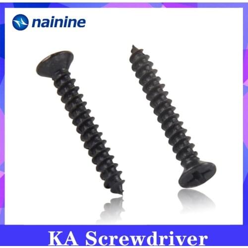 [M1-M4] DIN7982 Electronic Small Screws Self-tapping Screws Countersunk Flat Head Black KA
