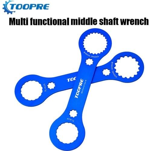 TOOPRE Multi-function Bicycle Bottom Bracket Wrench Aluminum Alloy 44/46mm Remover Tool for BB51/BB52/BB70/MT500 BBR9100/XTR DUB