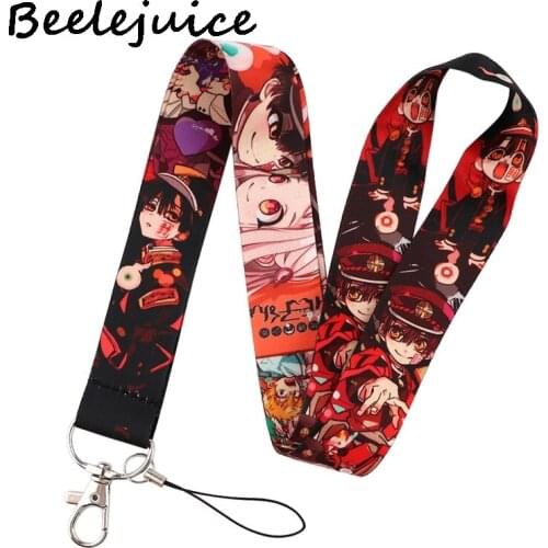 24pcs Toilet Bound Hanako kun Keychain Lanyards Id Badge Holder ID Card Pass Gym Phone Badge Holder Key Strap Webbings Ribbons