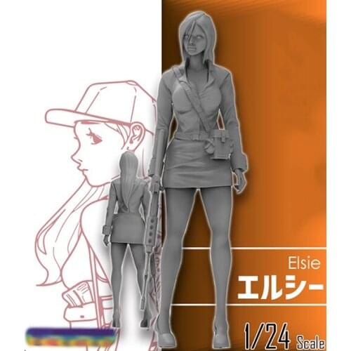 1/24 Scale Unpainted Resin Figure Elsie