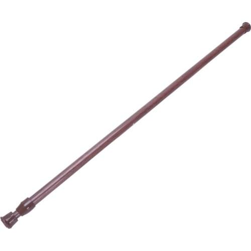 New Extendable Telescopic Spring Loaded Net Voile Tension Curtain Rail Pole Rods,55~90Cm,Wood color