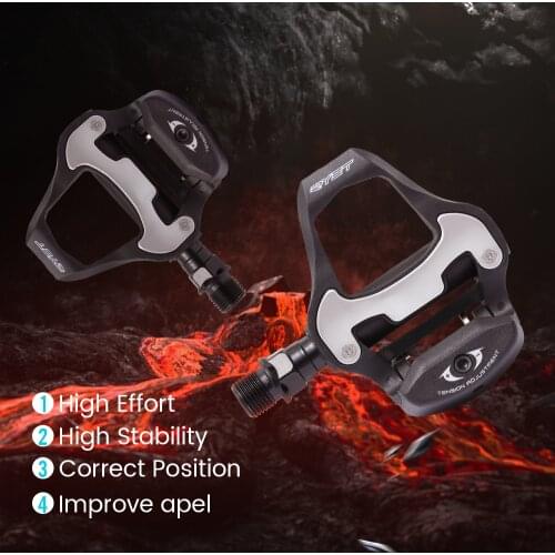 Cycling Road Bike Pedal Bicycle Self-locking Pedals Ultralight Aluminum Alloy 2 Sealed Bearing Bicycle Pedal Bike Part