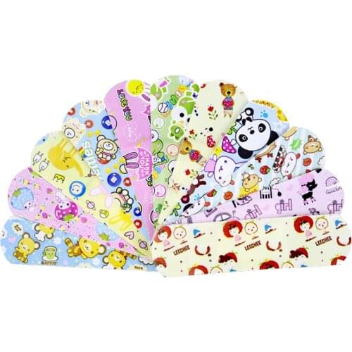 120PCS Waterproof Breathable Cute Cartoon Band-Aids Hemostasis Adhesive Bandages Band First Aid Emergency Kit For Kids Children