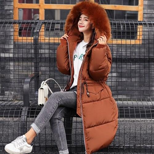 Generation Real Polyester Slim Hair Clothes Cotton 2019 New Padded Coat Long Paragraph. Will Heavy Seta Lead Winter Loose Woman