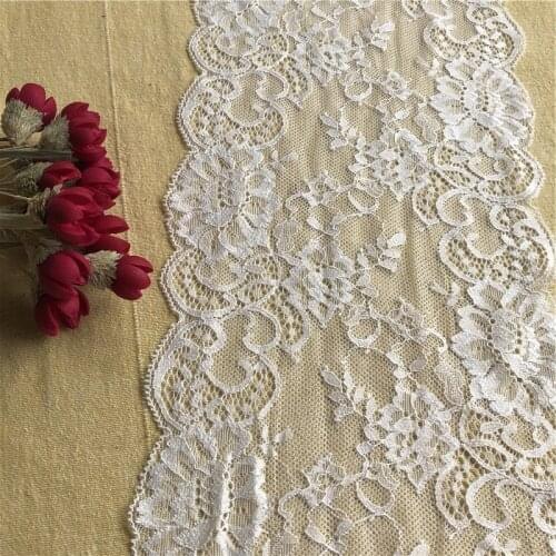 Width bilateral craft net embroidery 17cm white ribbon lace wedding / birthday christmas bow decorations