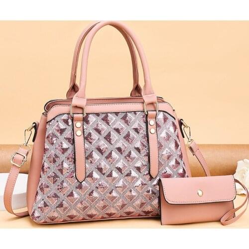 Bag 2021 New Fashion All Match Honorable Women Bling Plaid Shoulder Bags Ladies Multiple Pockets Purses Crossbody Bag