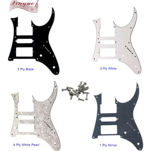 Pleroo Custom Guitar Parts - For 10 Mountong Screws MIJ Ibanez RG 350 DXZ Guitar Pickguard HSH Humbucker Pickup Scratch Plate