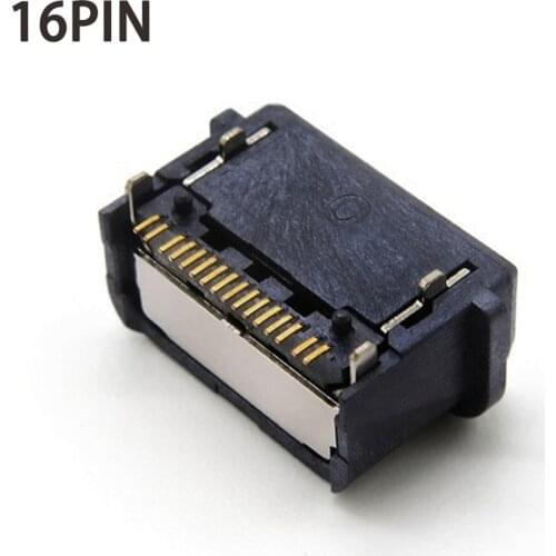 10pcs 16 PIN Plus Protective Cover Waterproof Type C SMT Socket Connector USB 3.1 Female For Samsung PCB Design DIY High Current