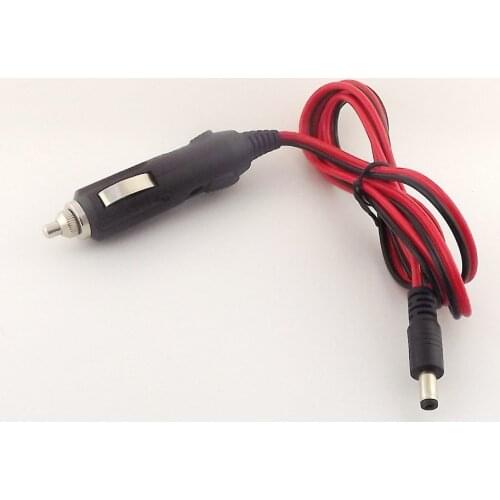 1pcs 4FT/1.2m 12V DC 5.5mm x 2.1mm Car Cigarette Lighter Power Plug Cord Adapter Cable Red