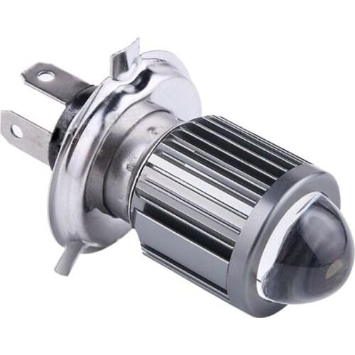 50LC Scooter Bicolor LED Fisheye Headlight Conversion Bulb H4 to High Low Beam Light