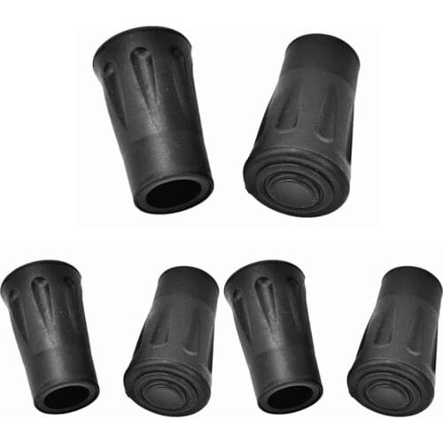 6Pcs Trekking Pole Walk Stick Cane Climb Replacement Alpenstock Outdoor Camp Hike Protector Cap Tip Rubber