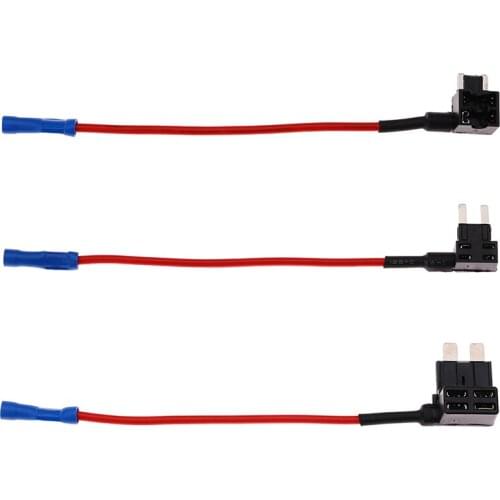 12V MINI SMALL MEDIUM Size Car Fuse Holder Fuse Tap Adapter with 10A Micro Mini Standard Blade Fuse