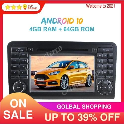 Android 10 Car DVD Player GPS Navigation For Benz ML300/ML350/ML450/ML500 2005-2012 Car Head Unit Multimedia Radio Tape Recorder
