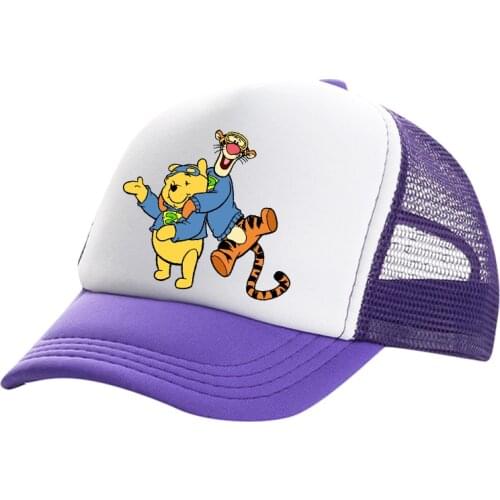 Winnie the Pooh and Friends Anime baseball cap mens womens hip-hop dad mesh cap outdoor hat direct sales