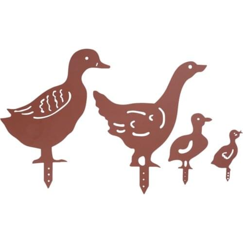 Decorate Garden Piles with Metal Duck Gardening Artwork Garden Lawn Backyard Decoration Gift Duck Farm Art Ornaments