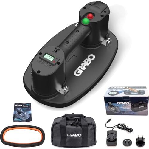 Grabo Portable Electric Vacuum Suction Cup Lifter for Wood Drywall Granite Glass Tile Heavy Lifting Tool