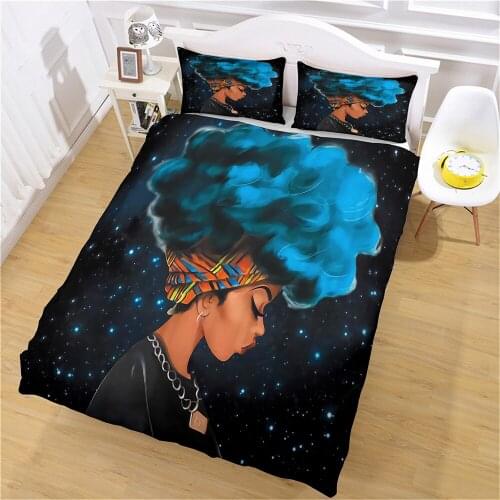 Beautiful Bedding Duvet Cover Sets Quality Full Size Comforter Blue Hair Women Cheap Unique Funky Home Textile Custom Luxury