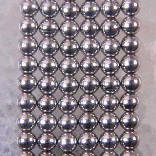 6MM Magnetic Hematite Round Loose Beads Strand 15.5 Inch Jewelry Making B231