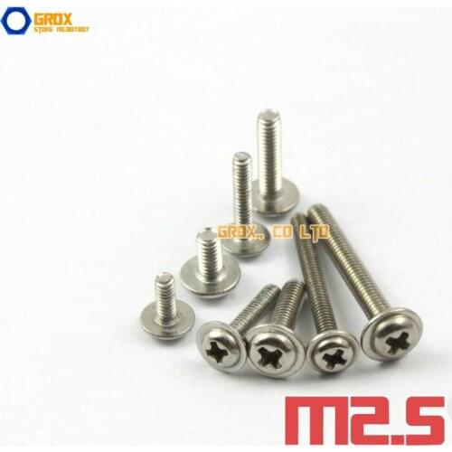 M2.5 304 Stainless Steel Phillips Pan Washer Head Machine Screw