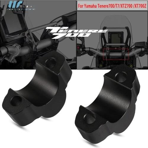T7 20MM Motorcycle Handlebar Riser Heightening Clamp Mount Pit Bike Motorbike Accessories For YAMAHA Tenere 700 Rally 2019-2021