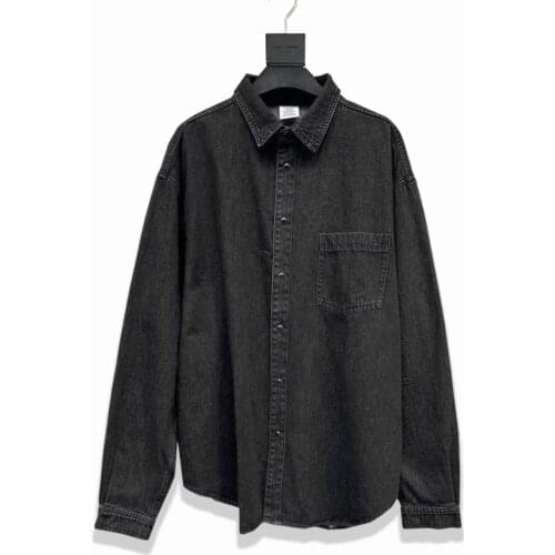 VETEMENTS Ins fashion new VTM vehicles casual hip hop high street letter print long sleeve shirt for men and women