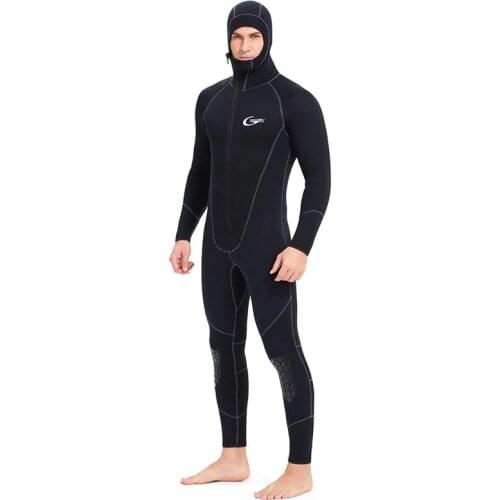 3mm neoprene wetsuit One piece spearfishing Scuba diving suit mens long-sleeved snorkeling surfing winter thermal swimwear