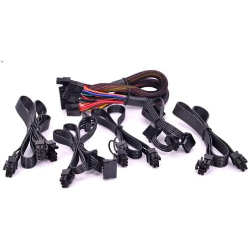 PCIe 6Pin to 3 SATA Peripheral Molex GPU 8Pin to 6+2Pin CPU 4+4P ATX 24Pin Cable for CORSAIR AX860 AX760 PSU