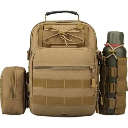 Molle Bag Tactical Water Bottle Pouch Military Travel Hiking Drawstring Water Bottle Holder Kettle Carrier Bag Sports